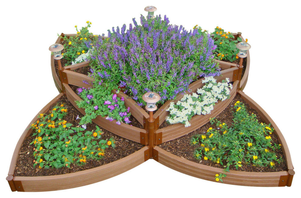 Sienna Raised Garden Bed Versailles Sunburst 8ï¿½x8ï¿½x16.5", 1" Profile