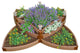 Sienna Raised Garden Bed Versailles Sunburst 8ï¿½x8ï¿½x16.5", 1" Profile