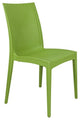 LeisureMod Weave Mace Indoor/Outdoor Dining Chair, Armless Lime Green