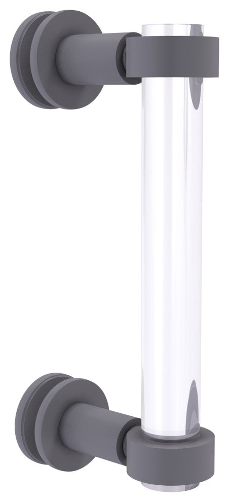 Clearview 8" Single Side Shower Door Pull, Matte Gray
