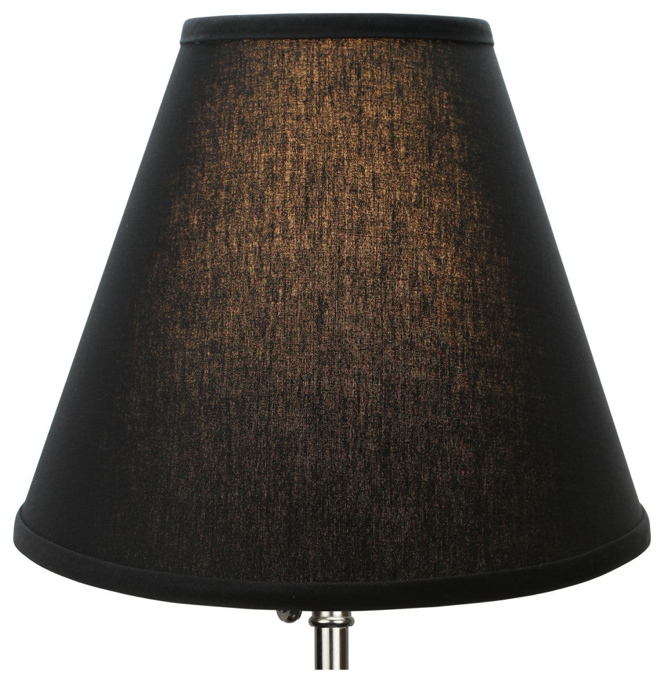 Fenchel Shades 6"x13"x11" Spider Attachment Empire Lamp Shade, Linen Black