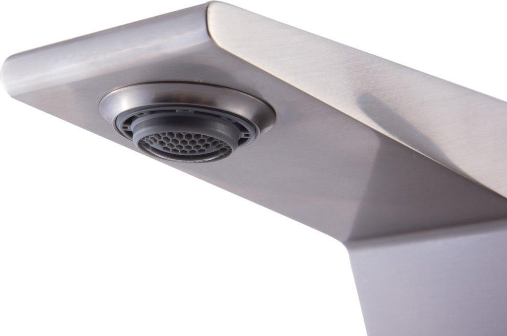 ALFI brand AB1470-BN Brushed Nickel Modern Single Hole Bathroom Faucet