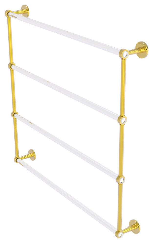 Clearview 4 Tier Ladder Towel Bar, Polished Brass, 36"