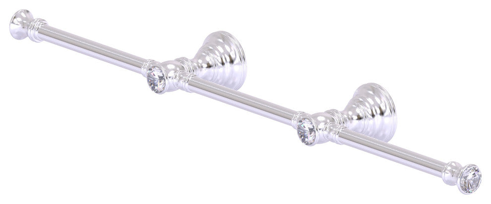 Carolina Crystal 3 Arm Guest Towel Holder, Satin Chrome