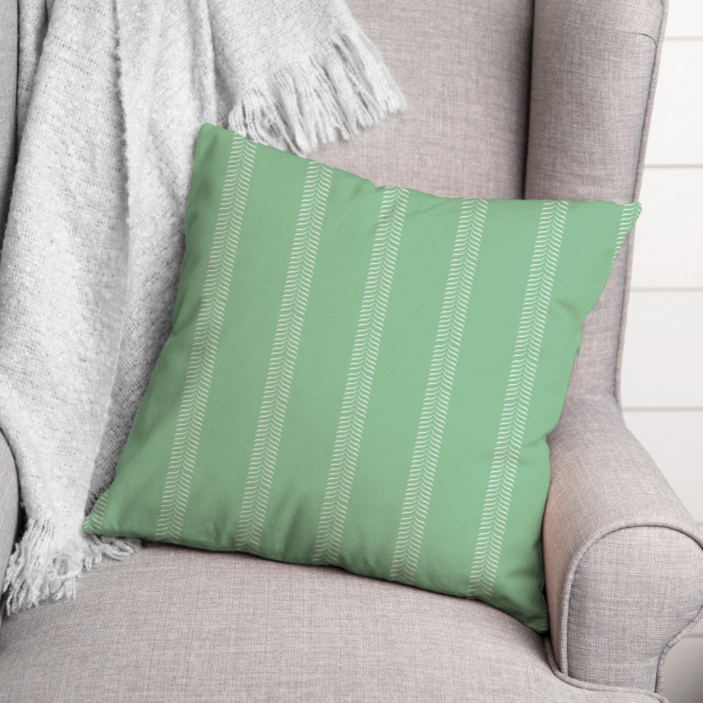 Green Lines 18x18 Indoor/Outdoor Pillow