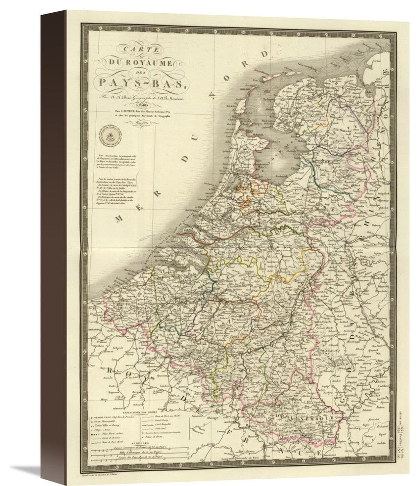 "Pays-Bas, 1821" Stretched Canvas Giclee by Adrien Hubert Brue, 12"x16"