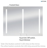 Dyconn Faucet Catella-Plus Wall Mount Backlit Vanity Bathroom LED Mirror, 48"x36