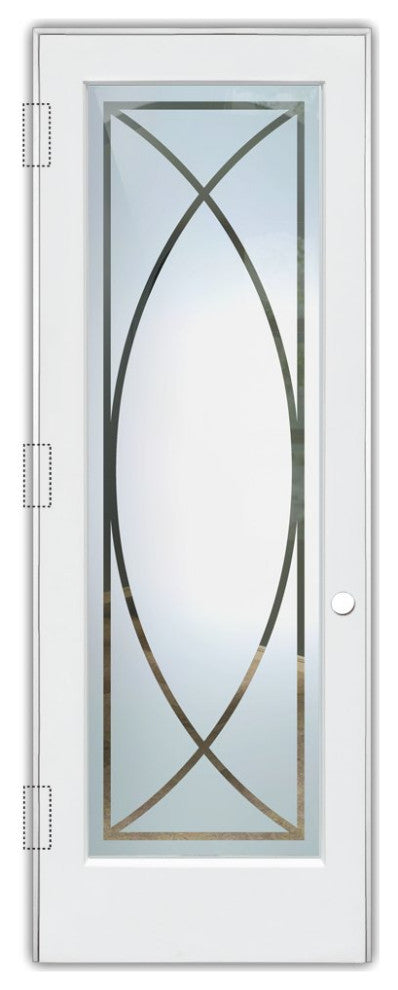 Interior Prehung Door or Interior Slab Door - Arcs - Primed - 28" x 96" -...