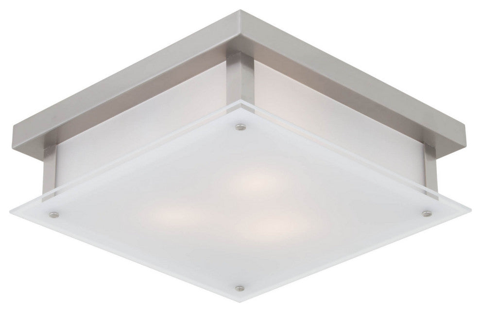 DVI Lighting DVP10351BNSSW Three Light Flushmount Helios Brushed Nick