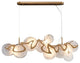 Modern gold glass chandelier for dining room, livimg room, bedroom