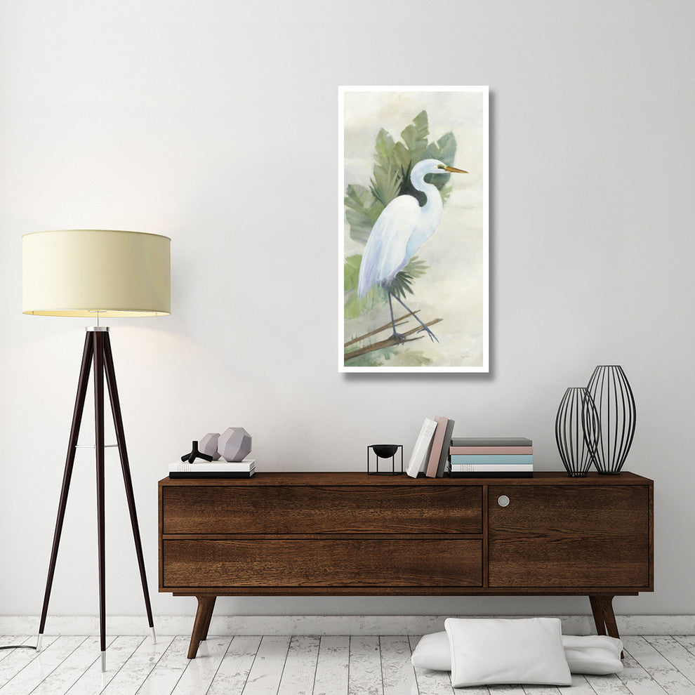 "Standing Egret I Crop" Digital Paper Print by Avery Tillmon, 26"x50"