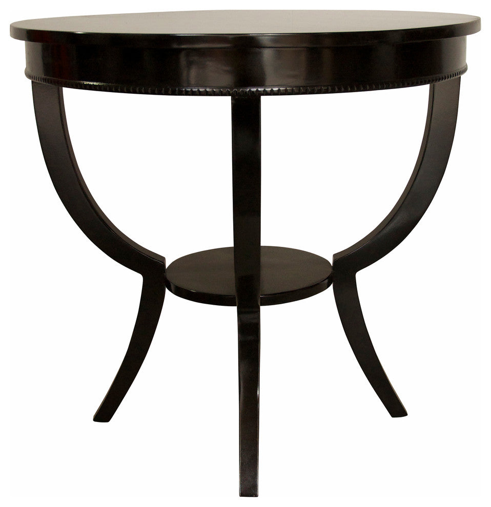 Scheffield Round End Table, Black