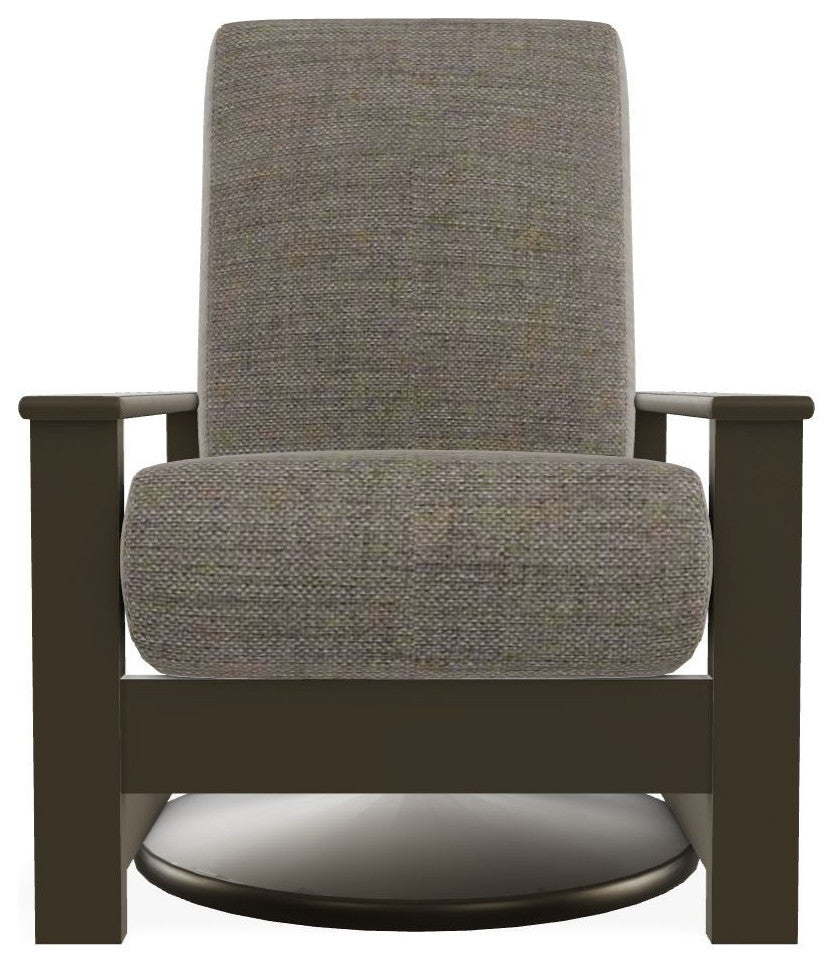 Leeward Deep Seat Outdoor Hidden Swivel Rocker, Cast/Beachwood