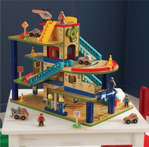 Wash n Go Wooden Car Garage