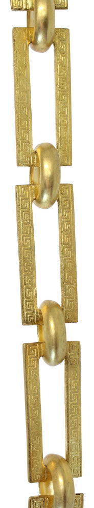 RCH Hardware Brass Greek Key Chandelier Chain, Various Finishes, Acid Dipped, U5