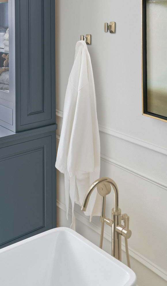 Highland Ridge Transitional Single Robe Hook, Golden Champagne