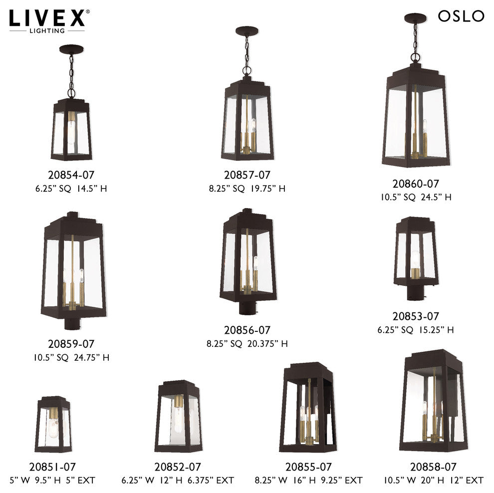 Livex Lighting Bronze 1-Light Outdoor Wall Lantern