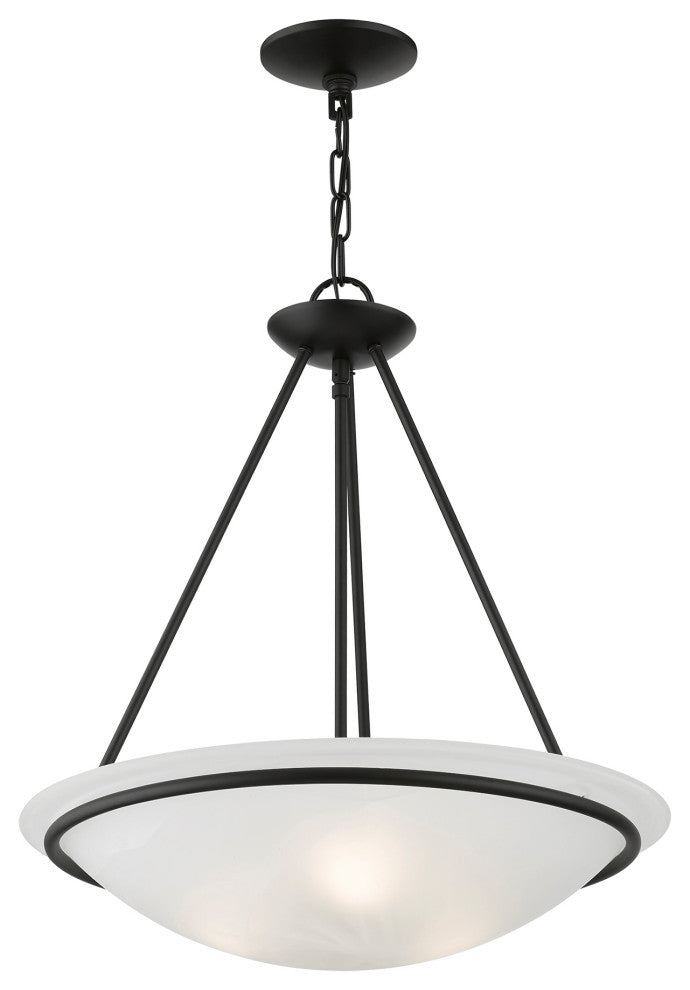 Livex Lighting Black 3-Light Pendant Chandelier