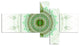 Light Green Cryptical Sphere, Abstract Wall Art Canvas, 60"x32", 5 panels