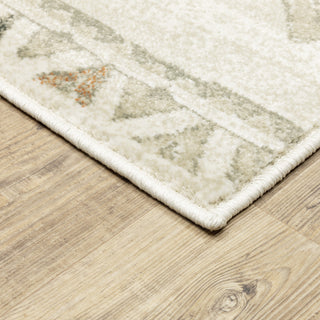 Garson Southwest Tribal Area Rug, Ivory, 5'3"x7'3"