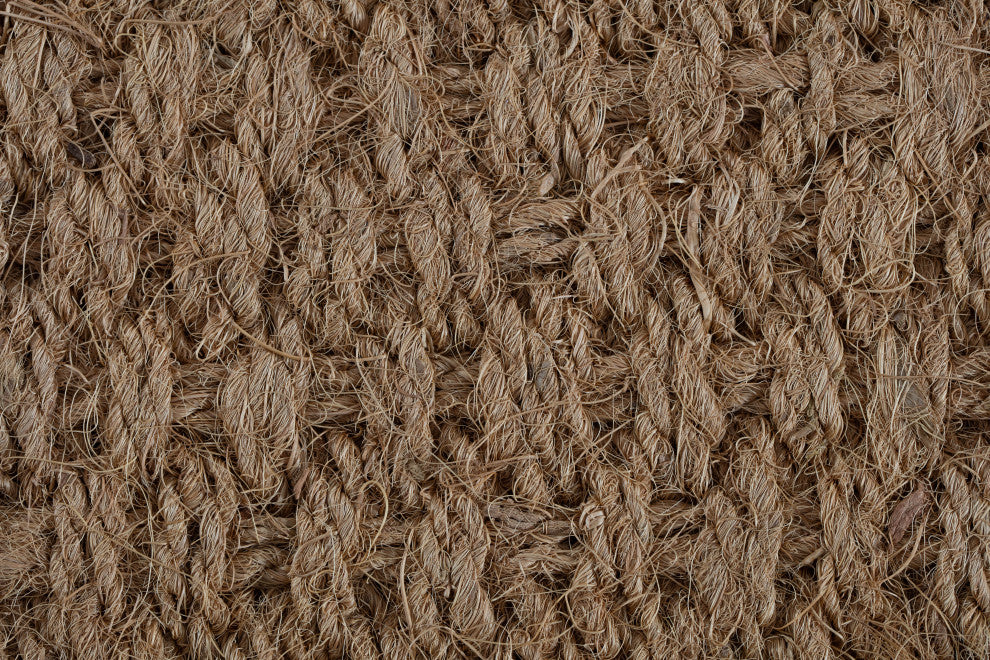 46.5"x14"x1.5" Natural/Recycled Rubber Boot Tray Tan Coir Insert