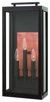 Sutcliffe Large Outdoor Wall Sconce in Oil Rubbed Bronze with Clear Glass