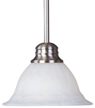 Maxim 91066 Marin 7"W 1 Light Pendant - Satin Nickel / Marble Glass