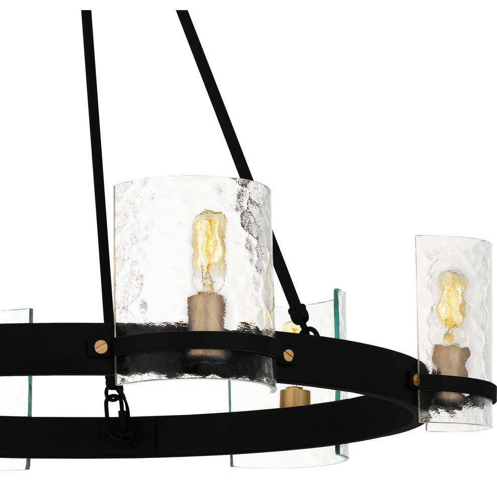 Quoizel GLC5028 Gloucester 6 Light 28"W Ring Chandelier - Matte Black