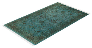 Fine Vibrance, One-of-a-Kind Hand-Knotted Area Rug Blue, 3'2"x5'4"