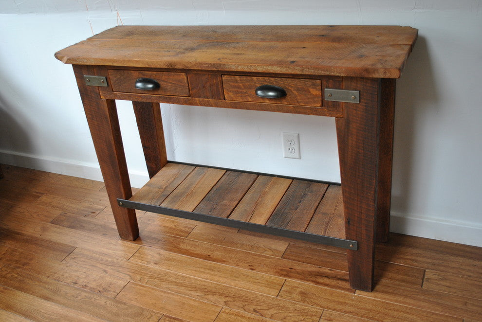 Tall Side Table With 2 Drawers
