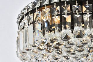 Elegant Lighting V2030F14/RC Maxime 4 Light 14"W Flush Mount Drum - Black