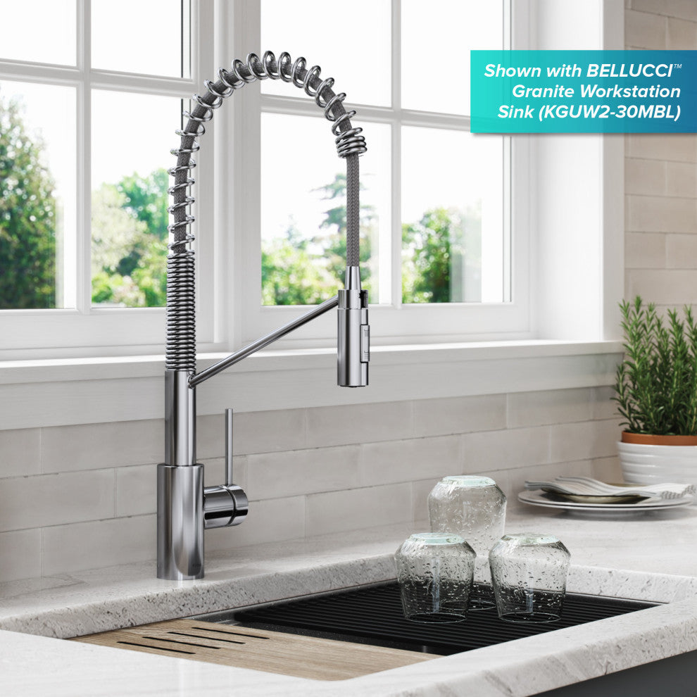 Kraus KPF-2631CH Oletto Single Handle Pull Down Commercial Kitchen Faucet Chrom