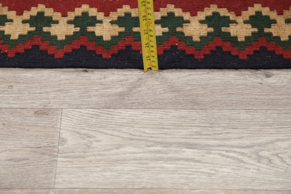 Kilim Oriental Traditional Carpet Hand-Woven Persian Wool Area Rug, 9'2"x6'6