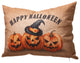 18"L Faux Burlap Happy Halloween Pumpkin Pillow
