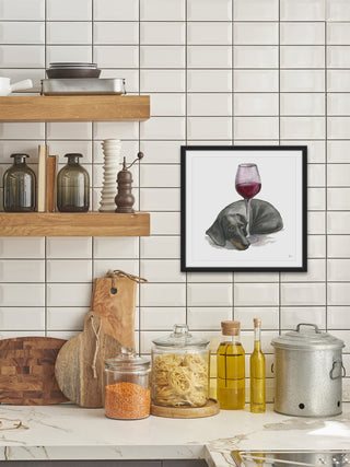 "Wine Is Me" Framed Painting Print, 24"x24"