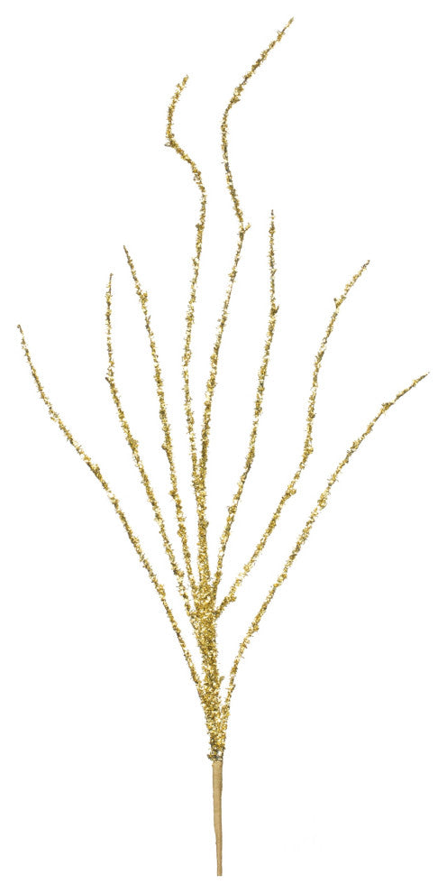 Gold Tinsel Branch, Set of 12