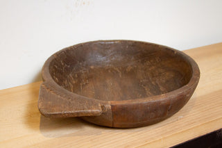 Vintage Wooden Bread Bowl