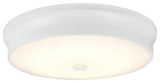 63005L-2 LED Large Flush Mount Ceiling Light Fixture, White 15" Diameter