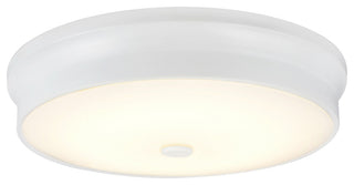 63005L-2 LED Large Flush Mount Ceiling Light Fixture, White 15" Diameter