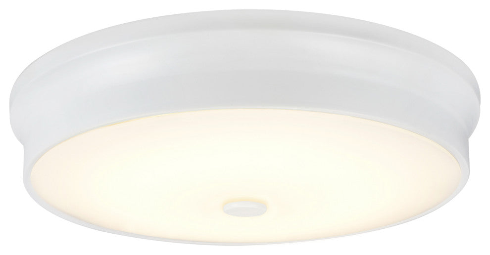 63005L-2 LED Large Flush Mount Ceiling Light Fixture, White 15" Diameter