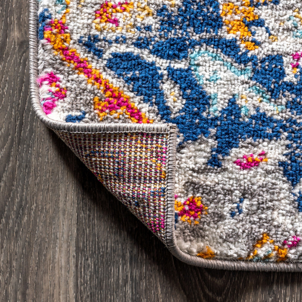 Bohemian FLAIR Boho Vintage Medallion Area Rug, Multi, 3x5