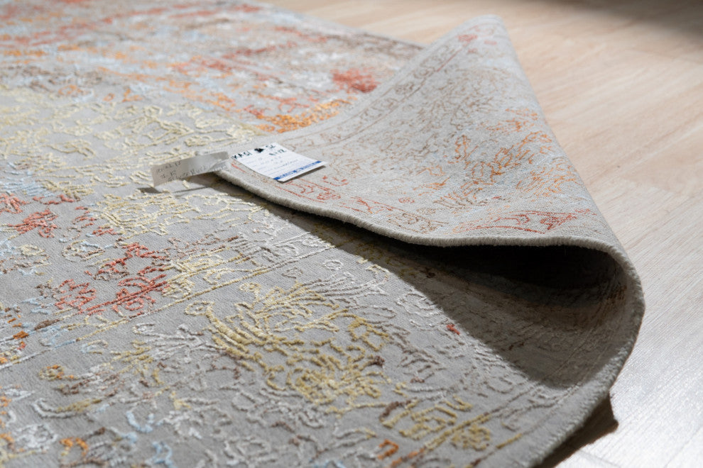 SILVER Contemporary Abstract Galaxy Area Rug