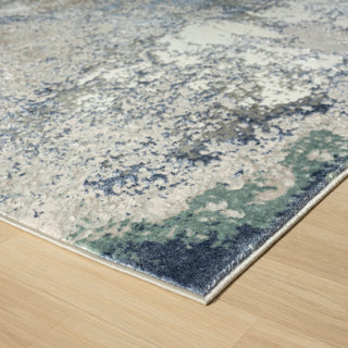 Blue/Gray Modern Abstract Indoor Area Rug, 7'5" X 9'5"