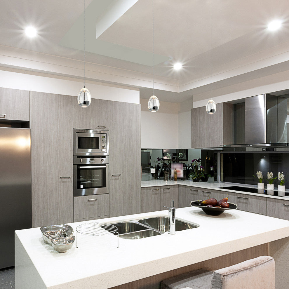 Venezia 3.5" ETL Certified Integrated LED Pendant Lighting Fixture, Black