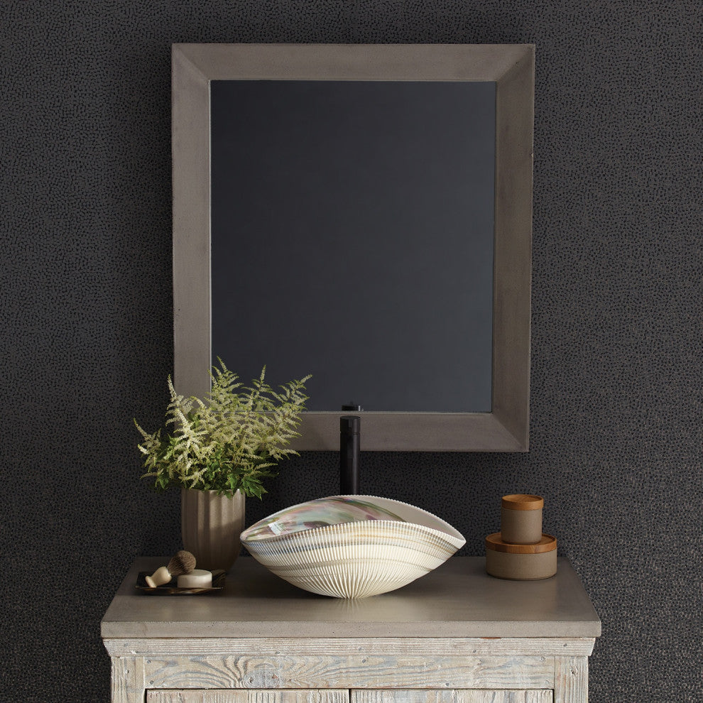36" Native Stone Vanity Top in Ash- Vessel with Single Hole Cutout