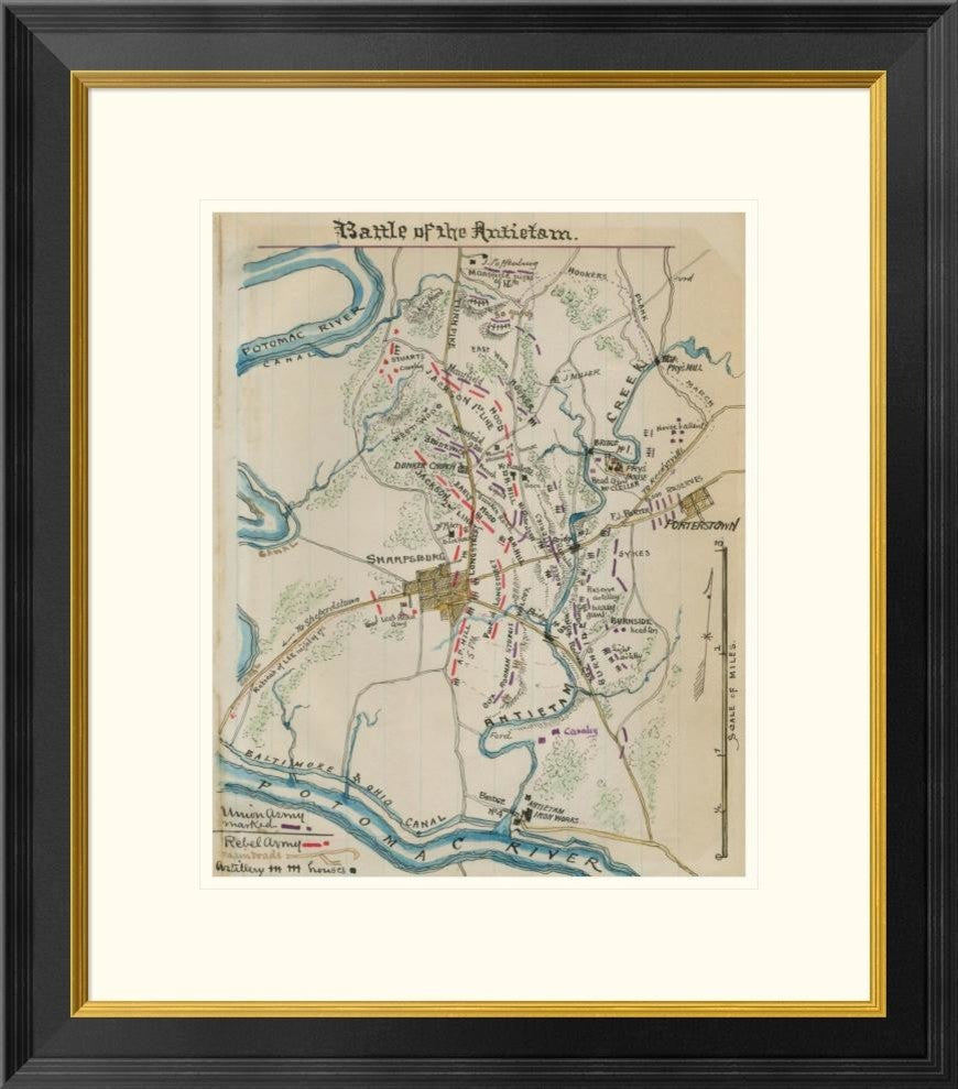 "Battle of Antietam or Sharpsburg #1" Framed Digital Print by Unknown, 23x26"