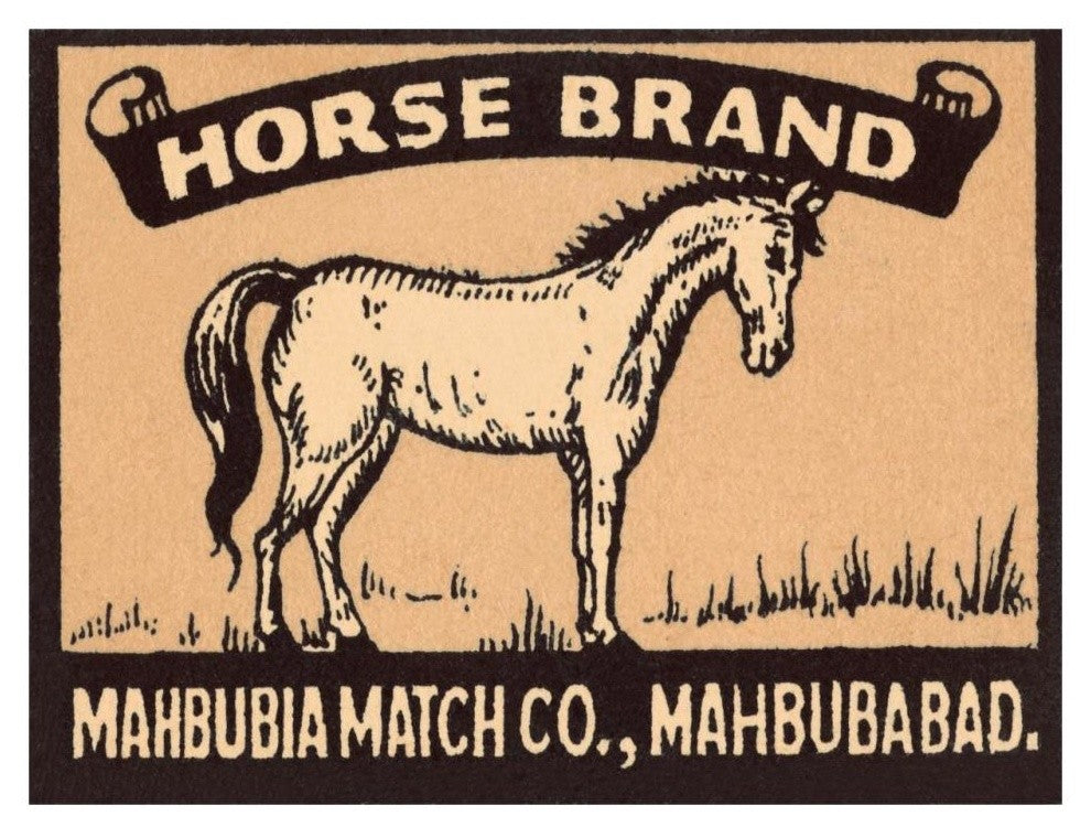 "Horse Brand Matches" Digital Paper Print by Phillumenart, 32"x25"
