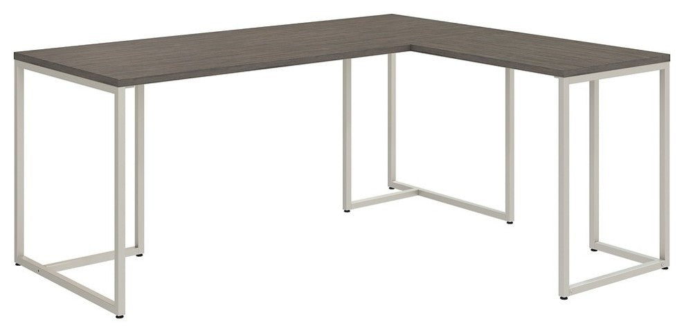 Office by kathy ireland Method 72" L-Shaped Desk With 30" Return, Cocoa