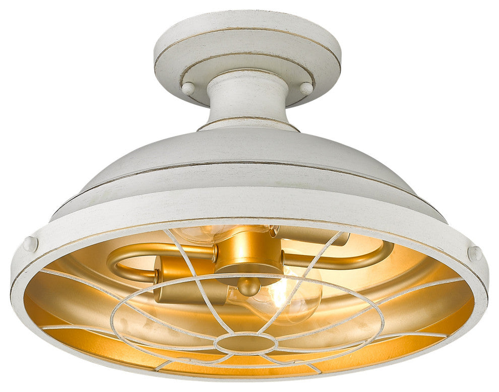 Bartlett Semi-Flush, French White