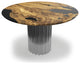 Hagno Round Dining Table, Chrome Base, 2 Seater